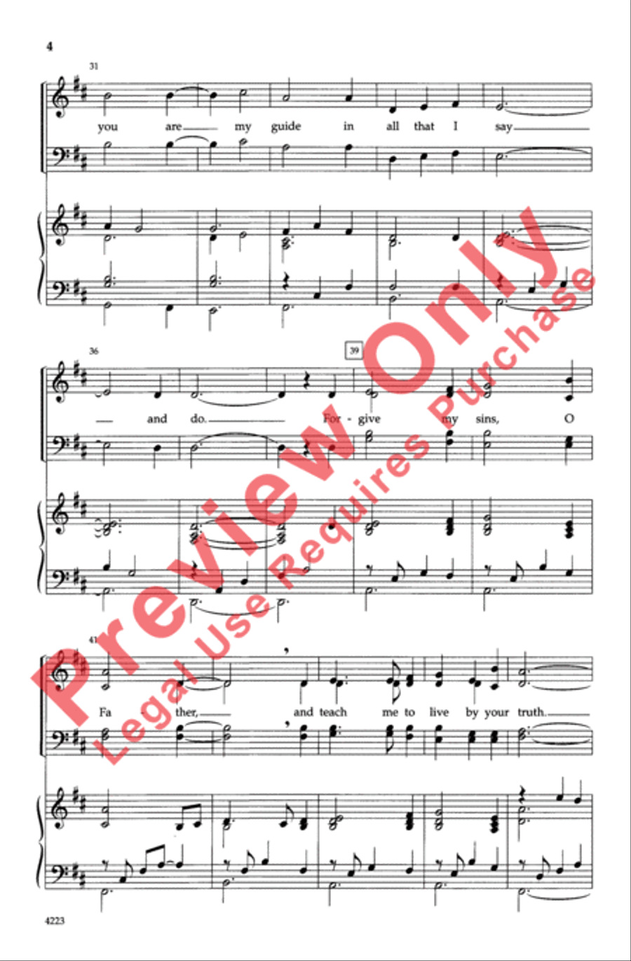 Prayer Prayer 4-Part scores gallery preview page 4