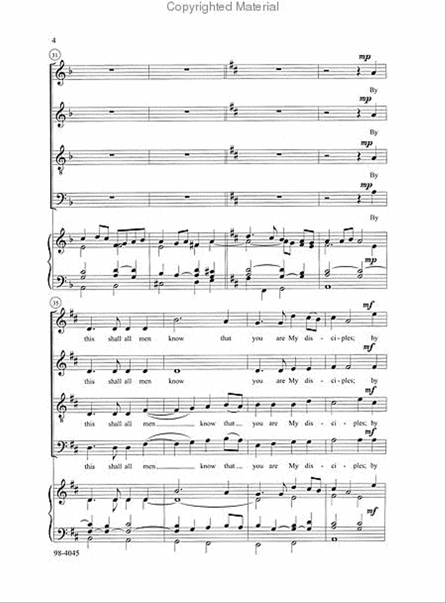 A New Commandment 4-Part scores gallery preview page 2