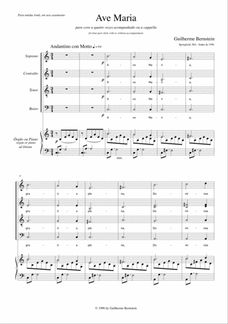 Ave Maria & Pater Noster 4-Part scores gallery preview page 3