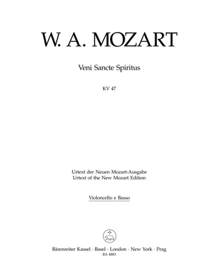 Book cover for Veni Sancte Spiritus KV 47