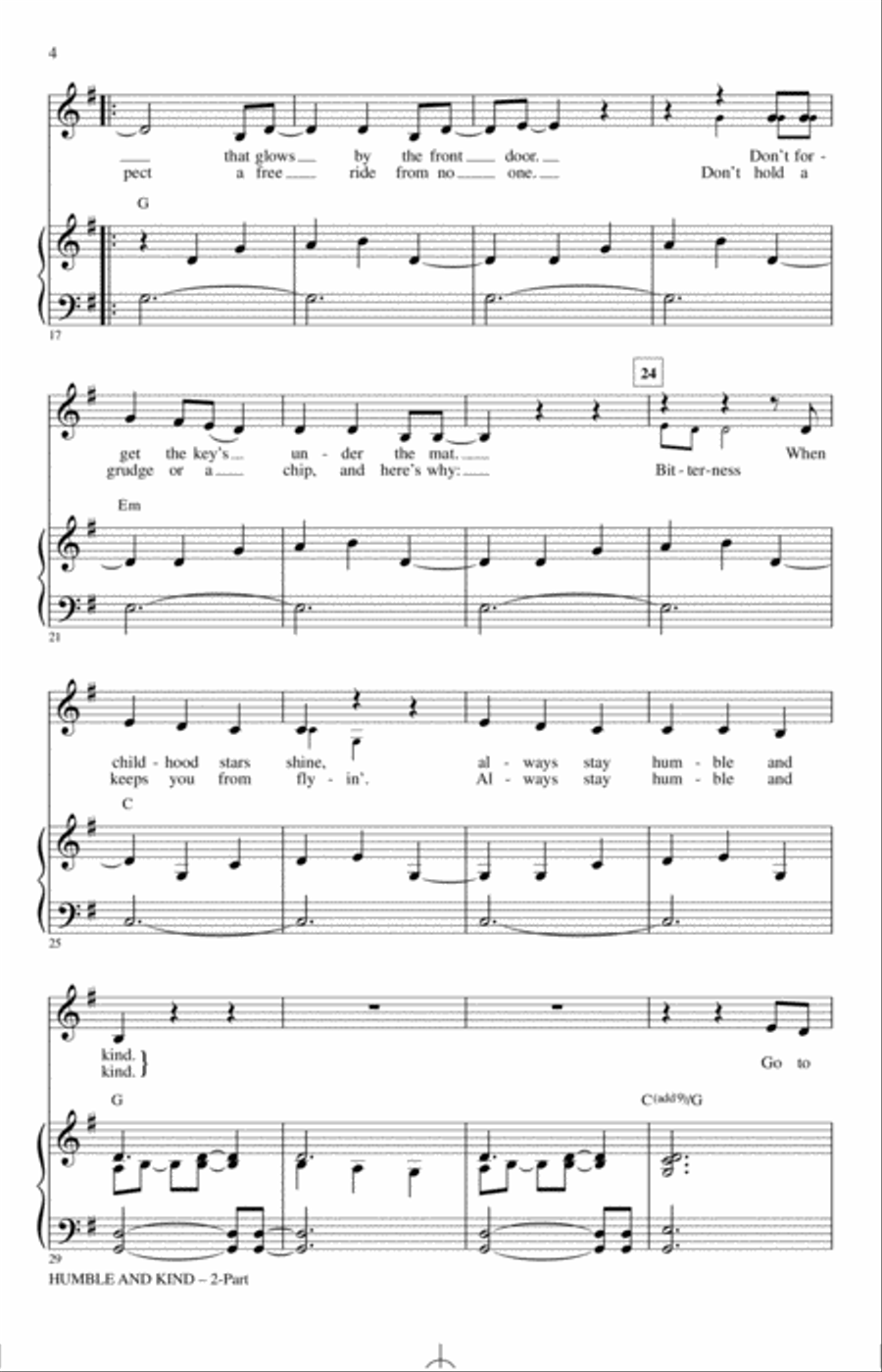 Humble And Kind 2-Part scores gallery preview page 2