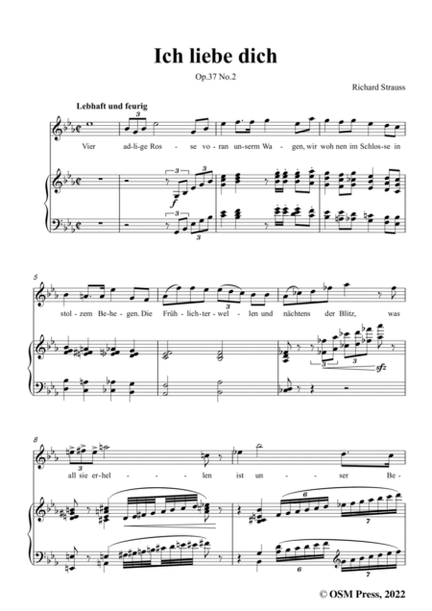 Richard Strauss-Ich liebe dich,in E flat Major,Op.37 No.2