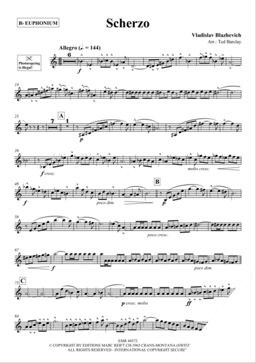 Scherzo Euphonium scores gallery preview page 3