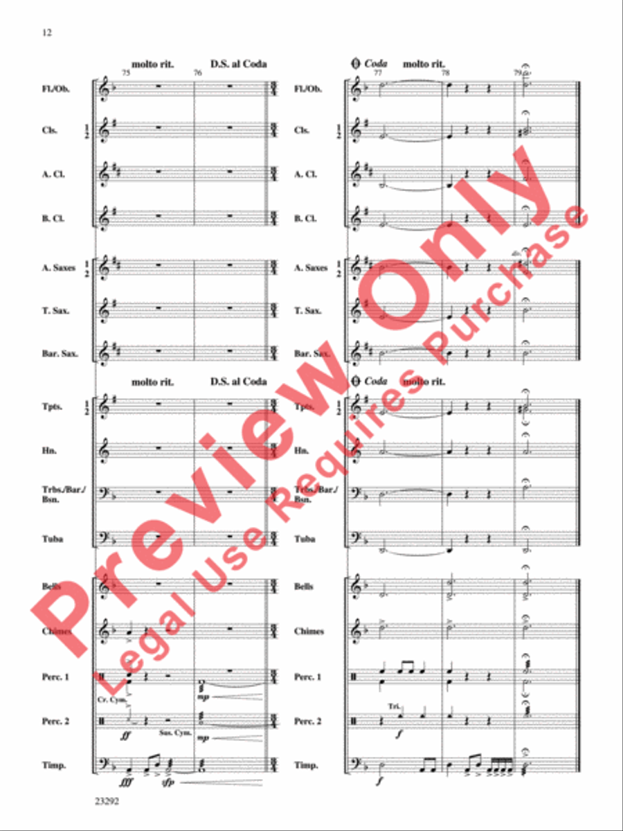 Castles and Dragons Concert Band scores gallery preview page 13