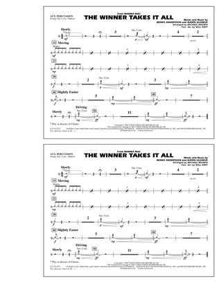 Book cover for The Winner Takes It All (from "Mamma Mia!") - Aux Percussion