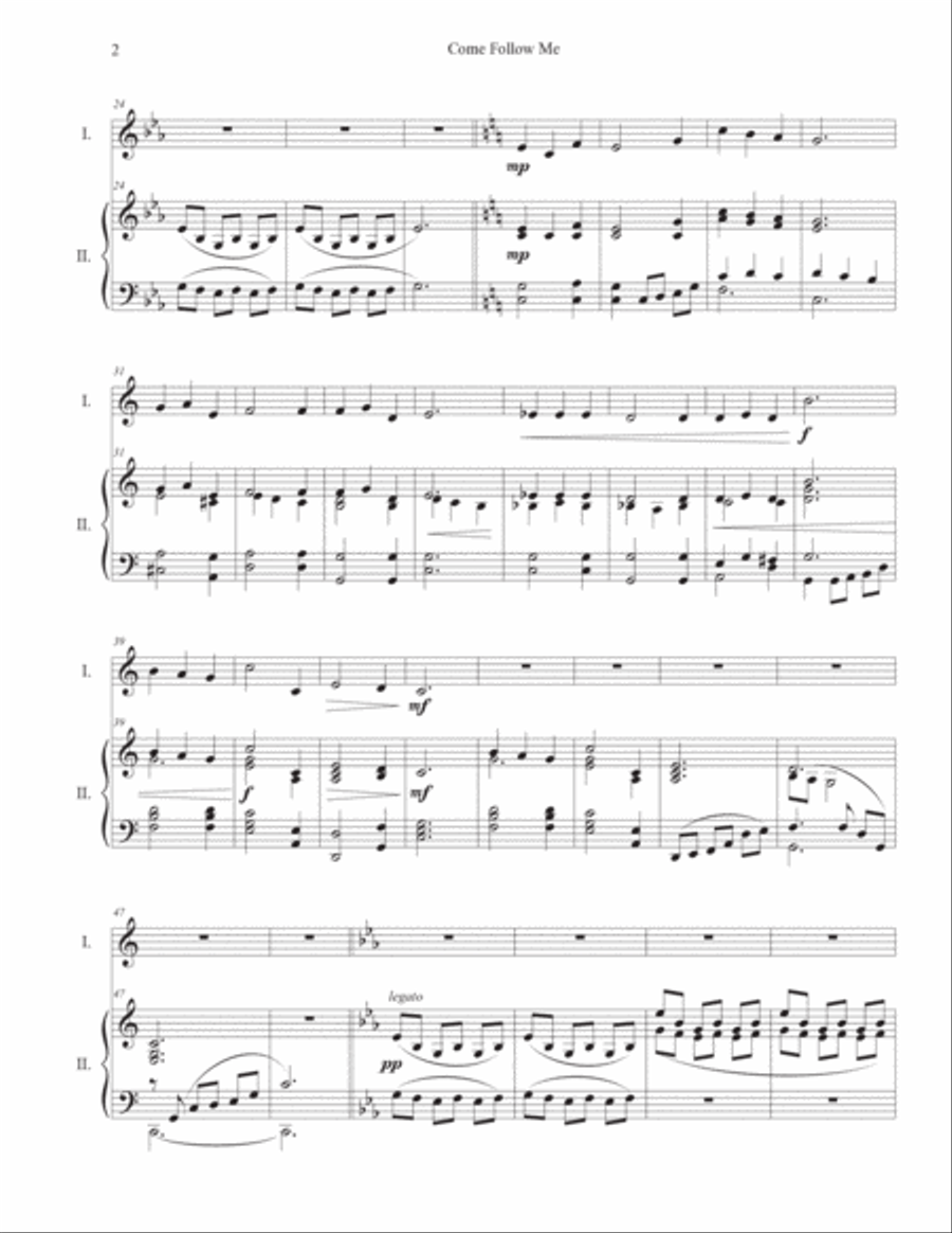 Come Follow Me Easy Piano Duet for Teacher and Student Piano Method scores gallery preview page 2