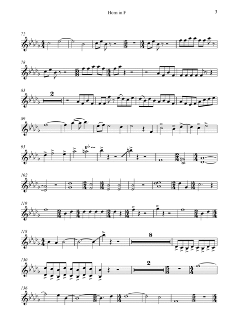 Master Of Puppets Horn Solo scores gallery preview page 2