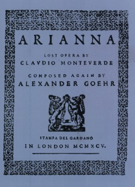 Arianna Vocal Score