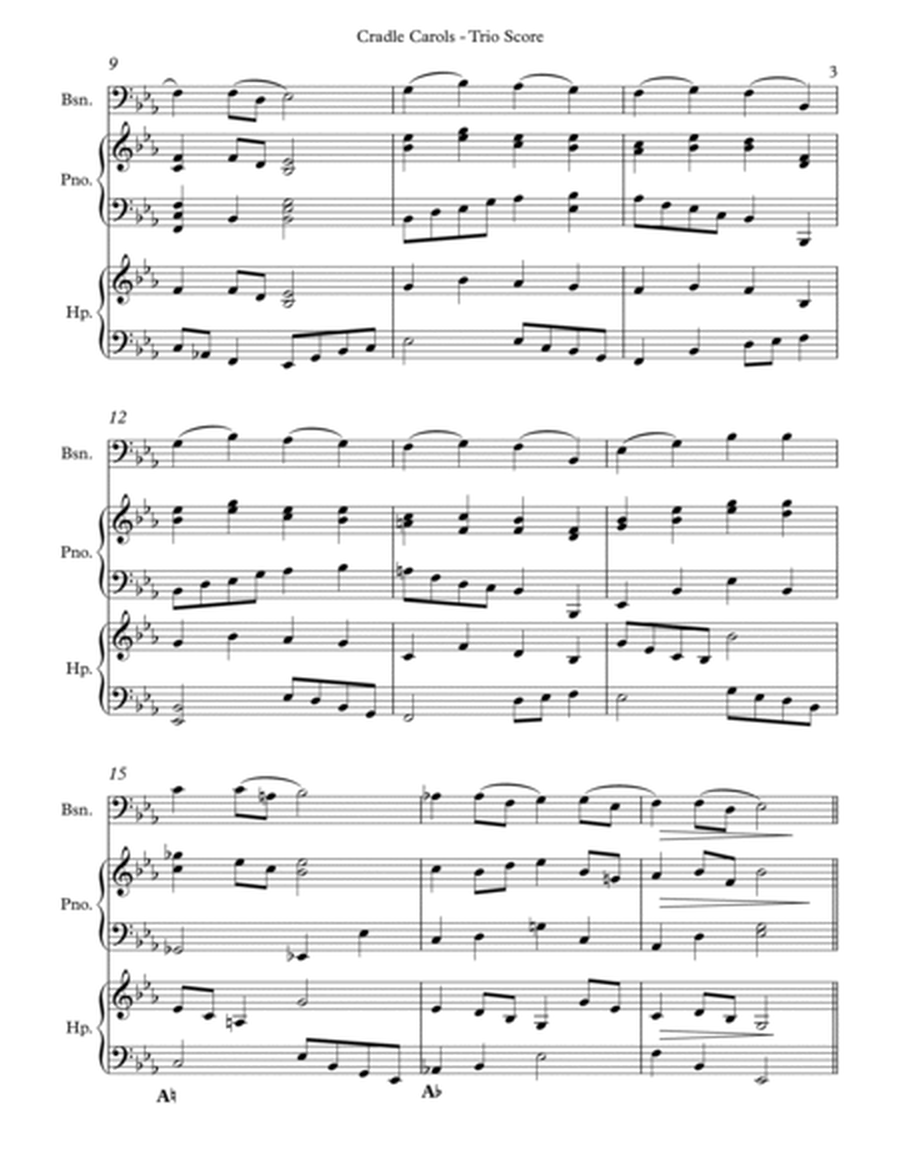 Cradle Carols, Trio for Bassoon, Pedal Harp and Piano image number null