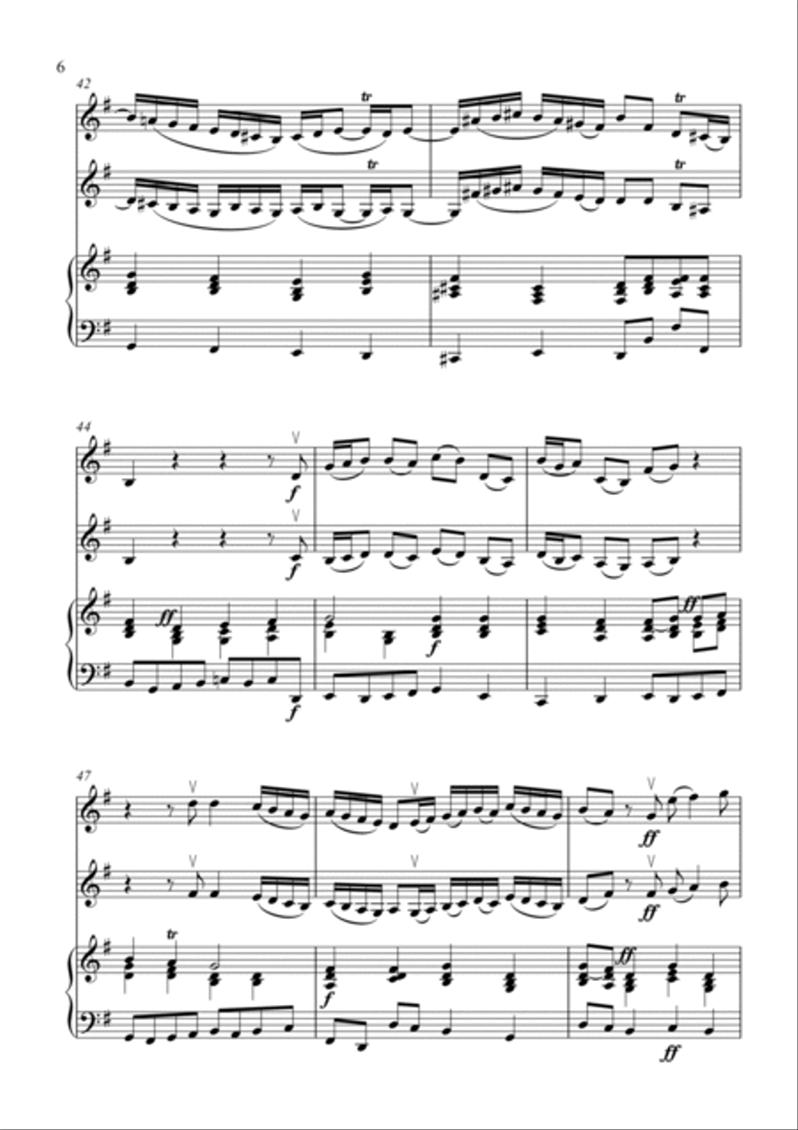 Sleepers Awake! (Wachet Auf!) (BWV 140) - for 2 Violins & Piano (Part of 