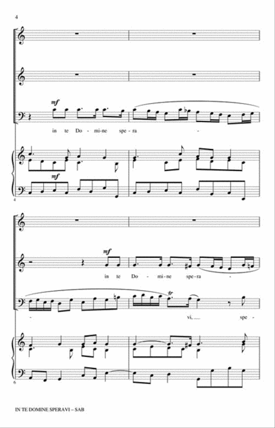 In Te Domine Speravi 3-Part scores gallery preview page 3