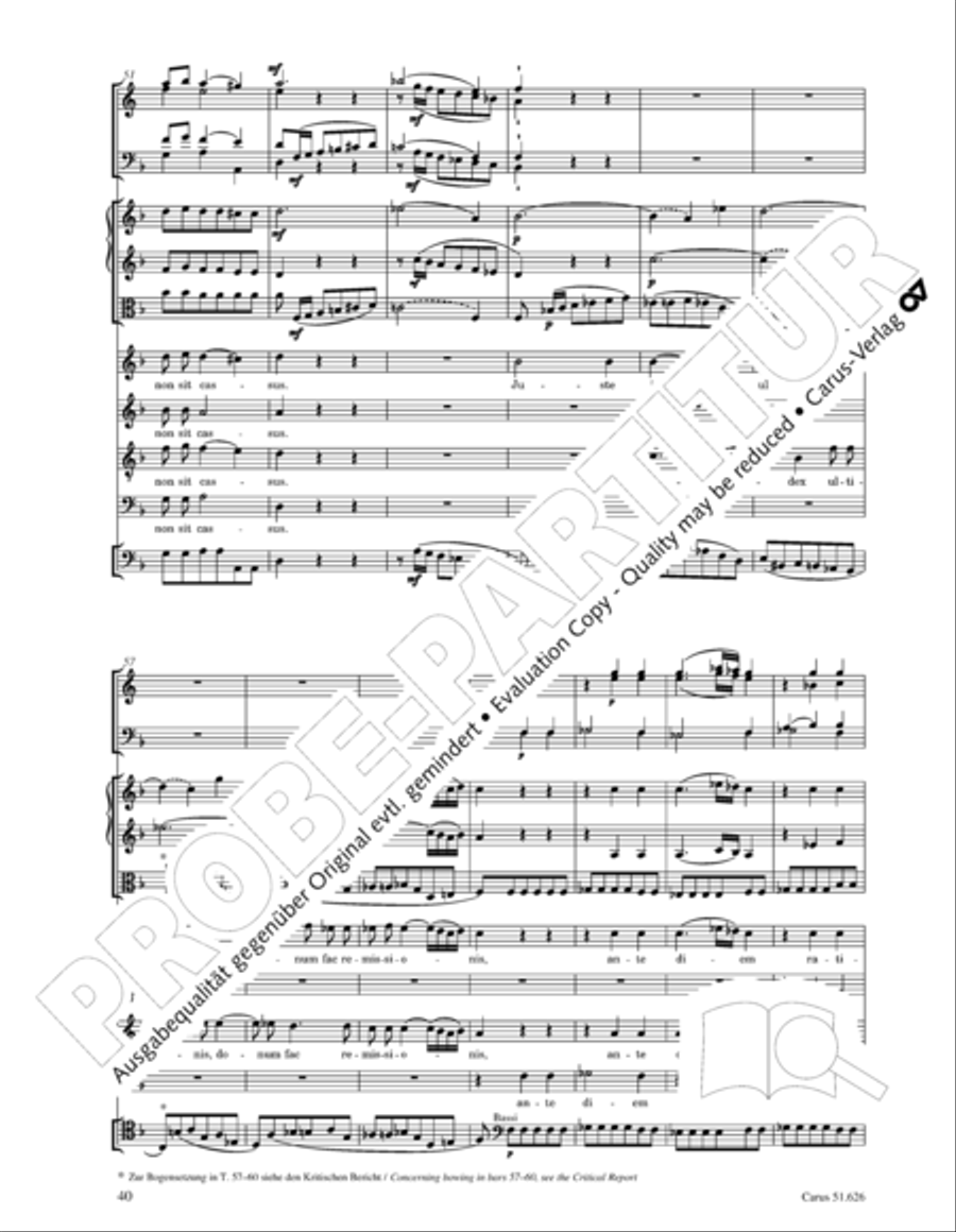 Missa longa in C major (Missa longa in C) 4-Part scores gallery preview page 52
