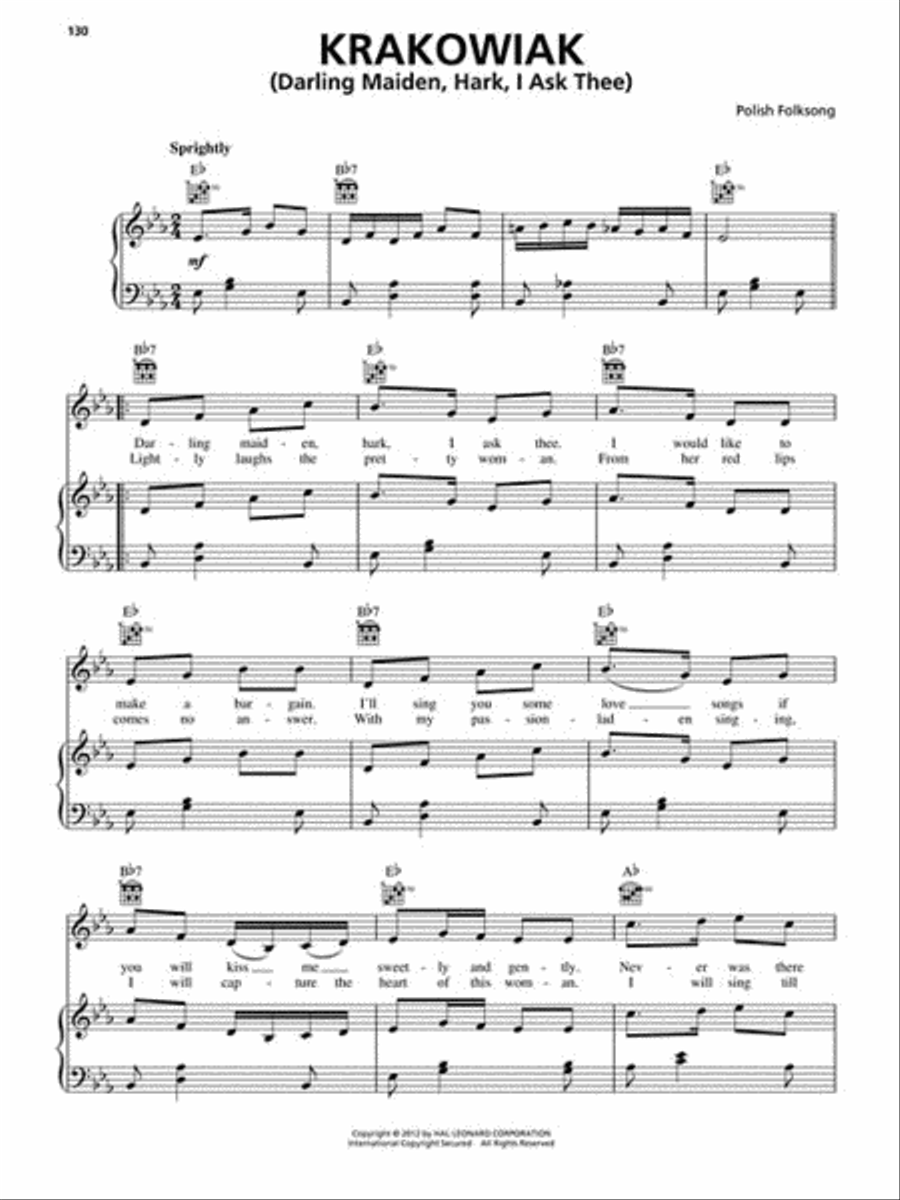 The Big Book of Folksongs Piano, Vocal, Guitar scores gallery preview page 5