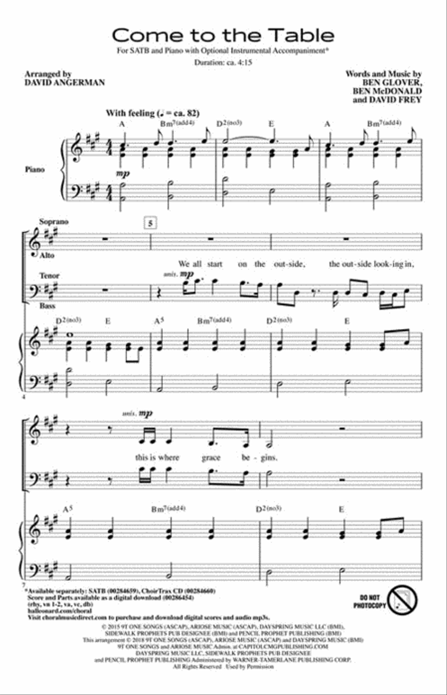 Come to the Table Choir scores gallery preview page 2