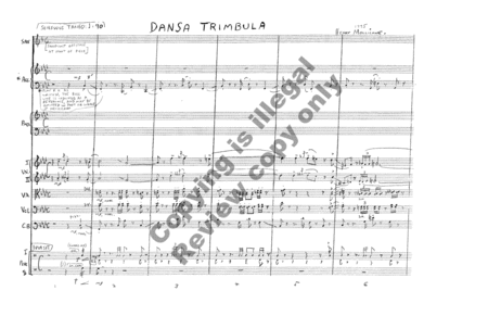 Dansa Trimbula (Additional Full Score)