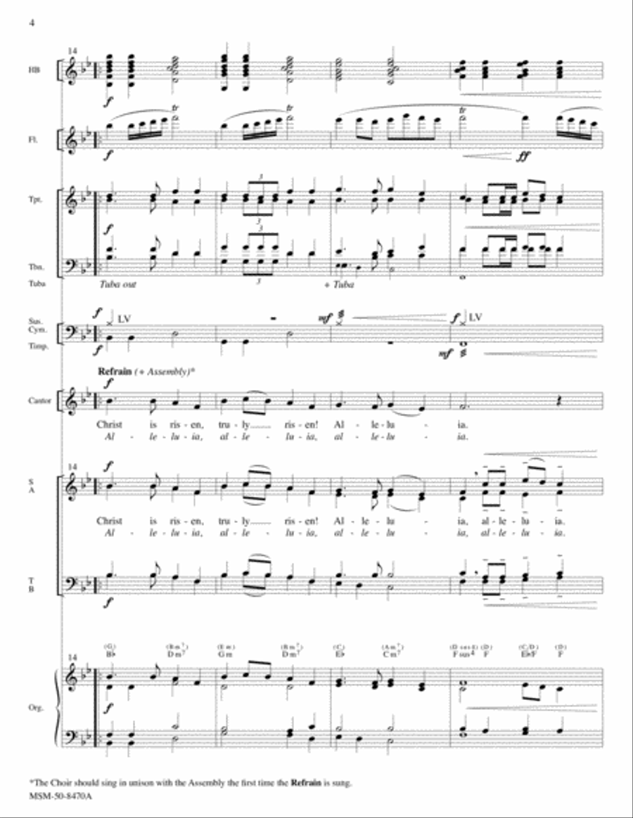 Christ Is Risen, Alleluia (Full Score) Choir scores gallery preview page 4