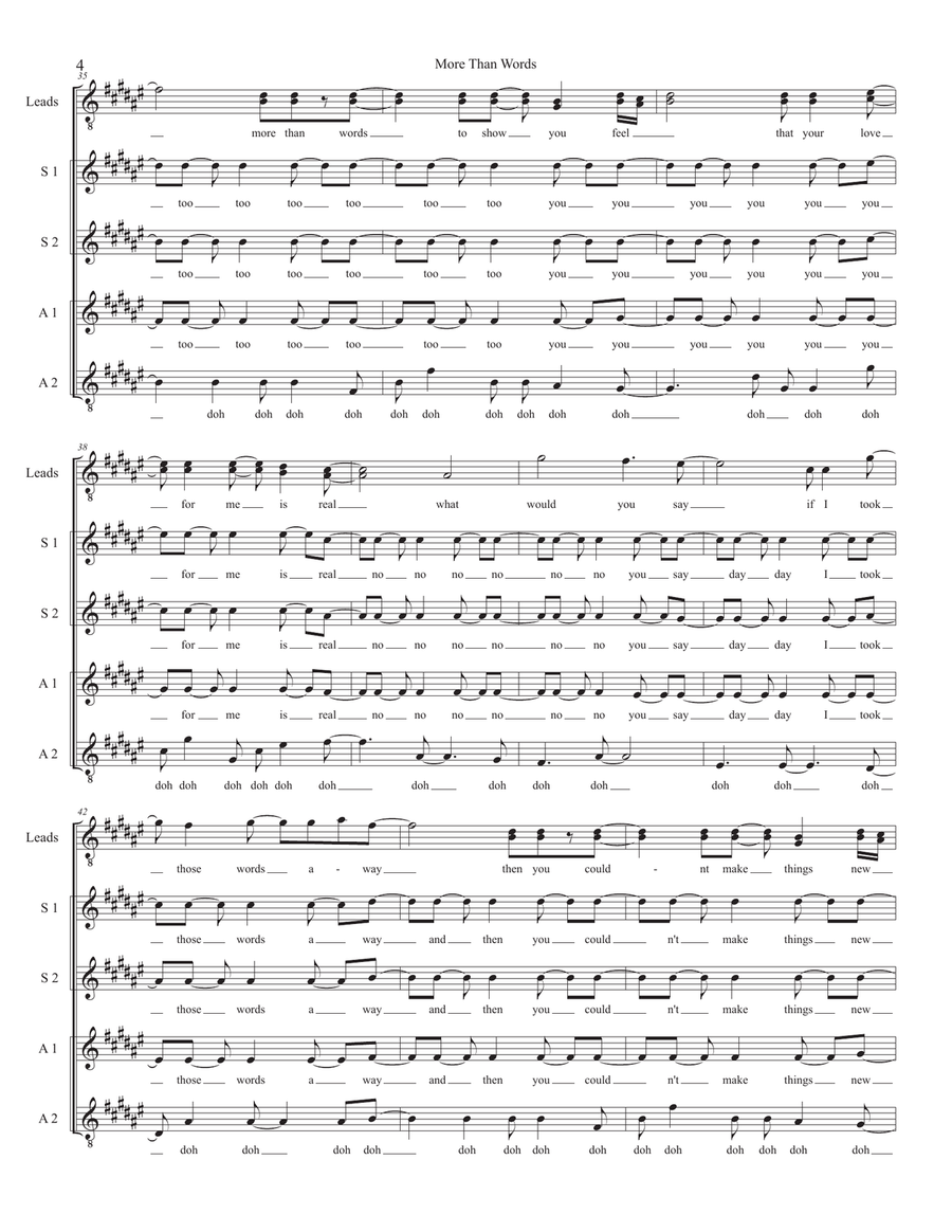 More Than Words SSAA scores gallery preview page 4