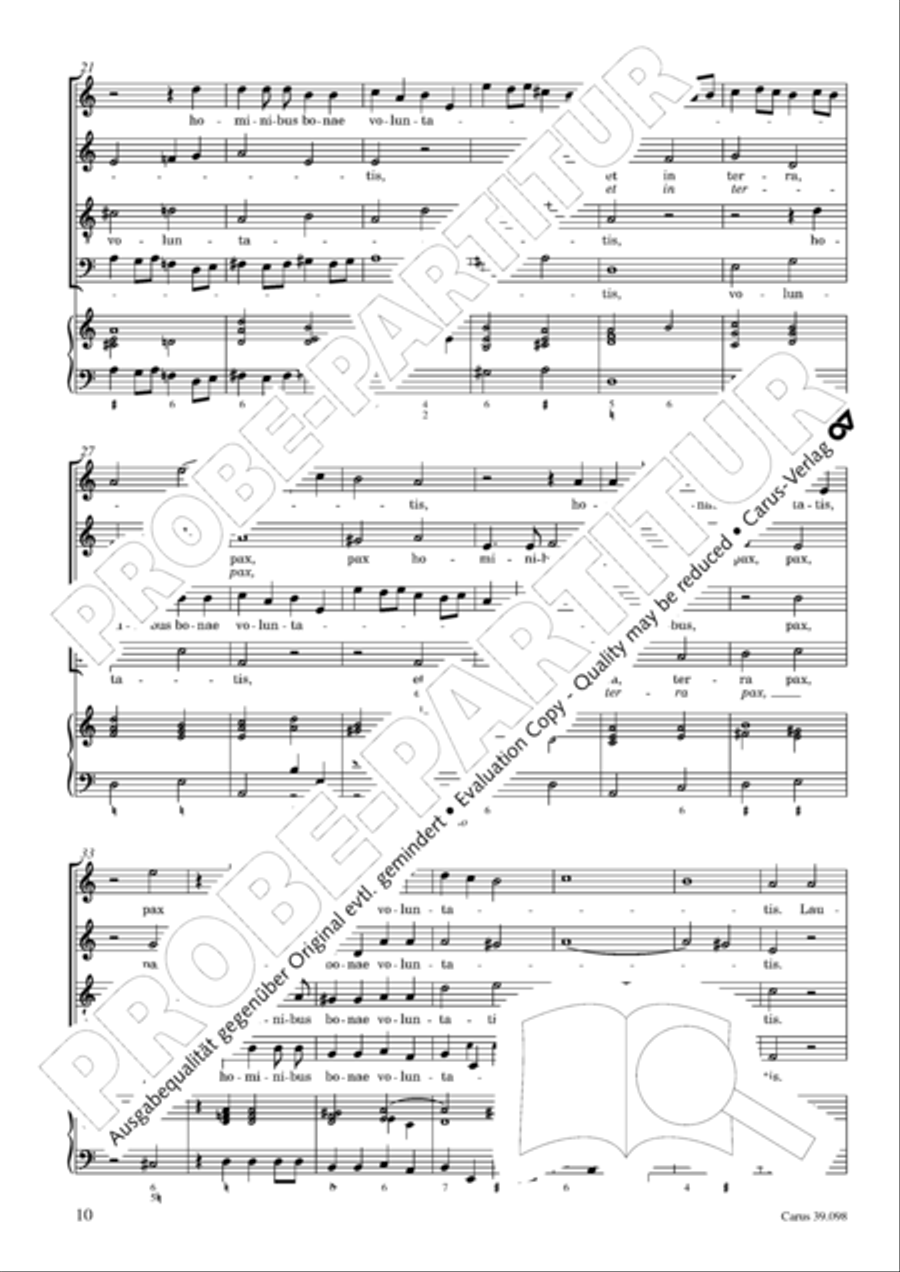 Missa brevis 4-Part scores gallery preview page 11