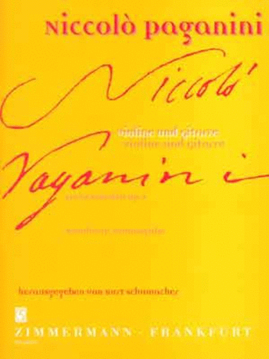 Paganini - 6 Sonatas Op 2 Violin/Guitar