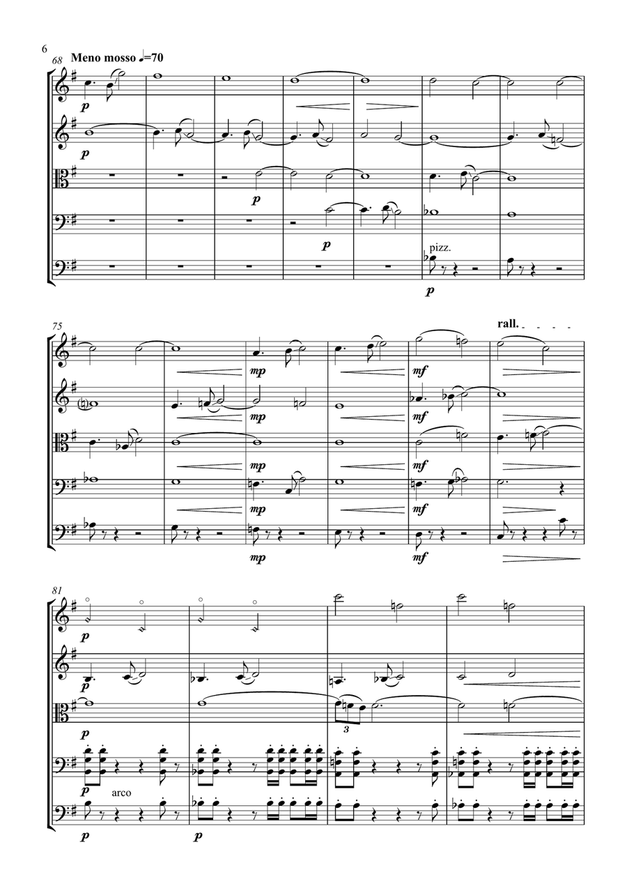 Lament for String Orchestra String Orchestra scores gallery preview page 6