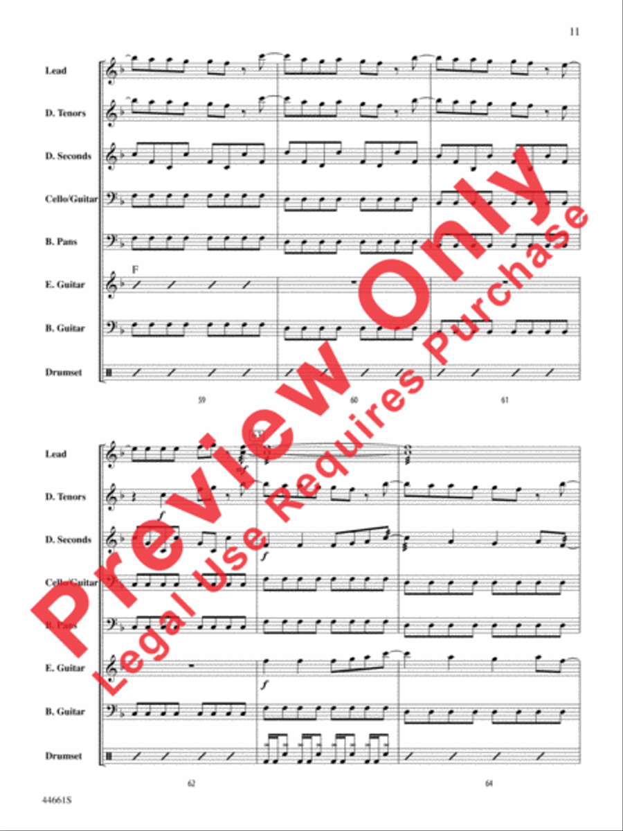 Nothing's Gonna Stop Us Now Steel Drum Band scores gallery preview page 12