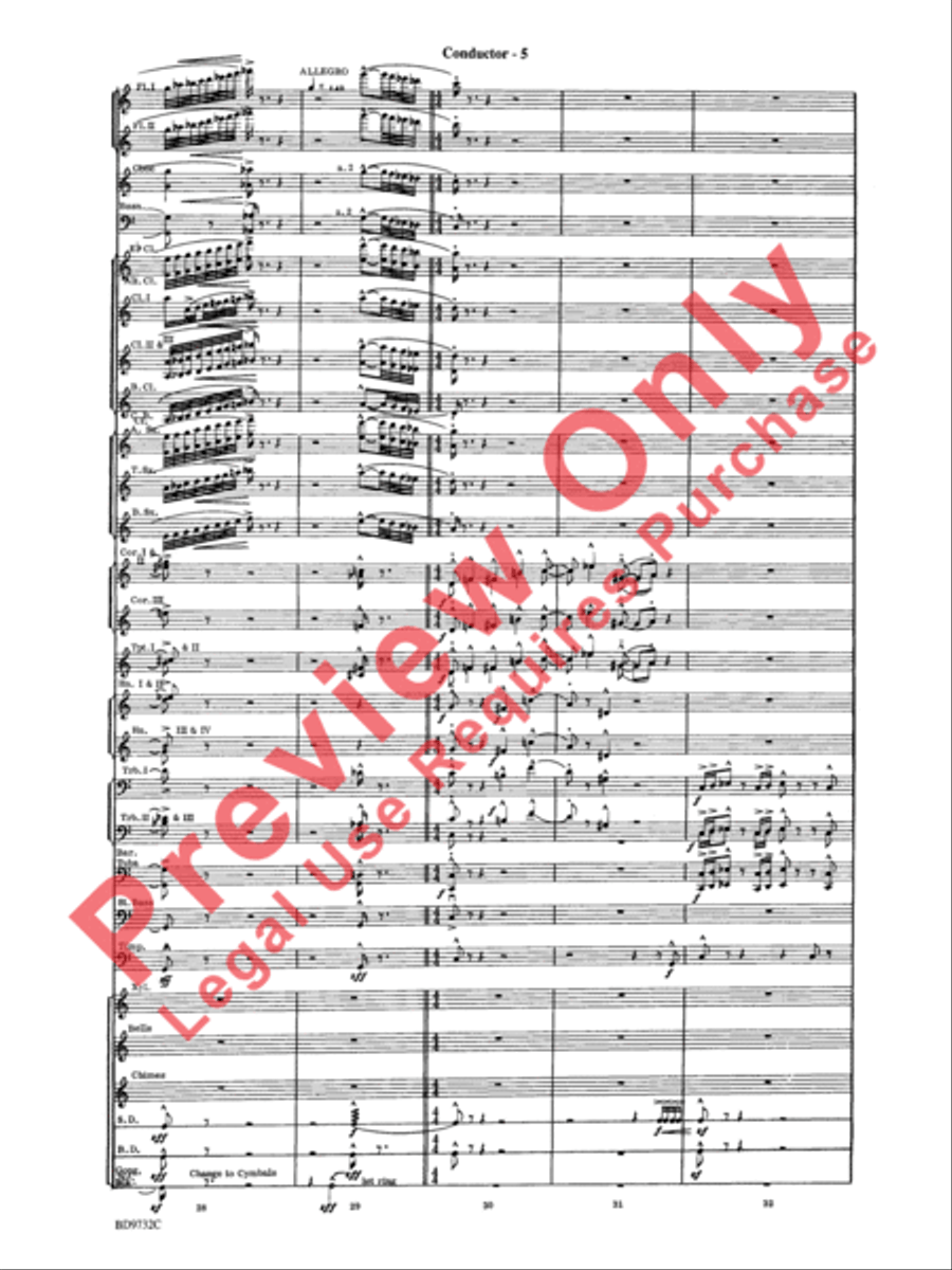 Symphonic Movement Concert Band scores gallery preview page 7