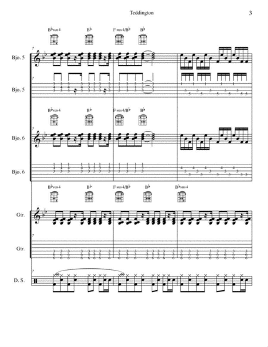 Teddington from Forgotten Lands Small Ensemble scores gallery preview page 3
