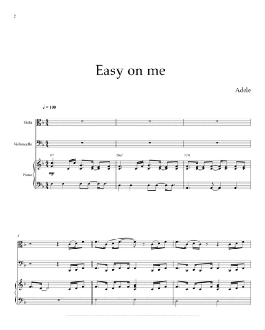 Easy On Me Small Ensemble scores gallery preview page 2