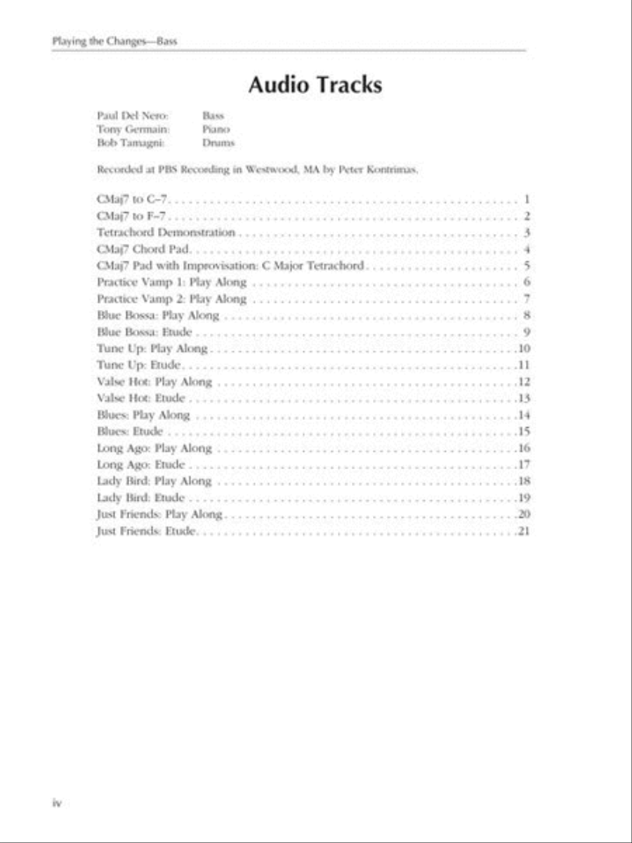Playing the Changes: Bass Bass Guitar scores gallery preview page 4
