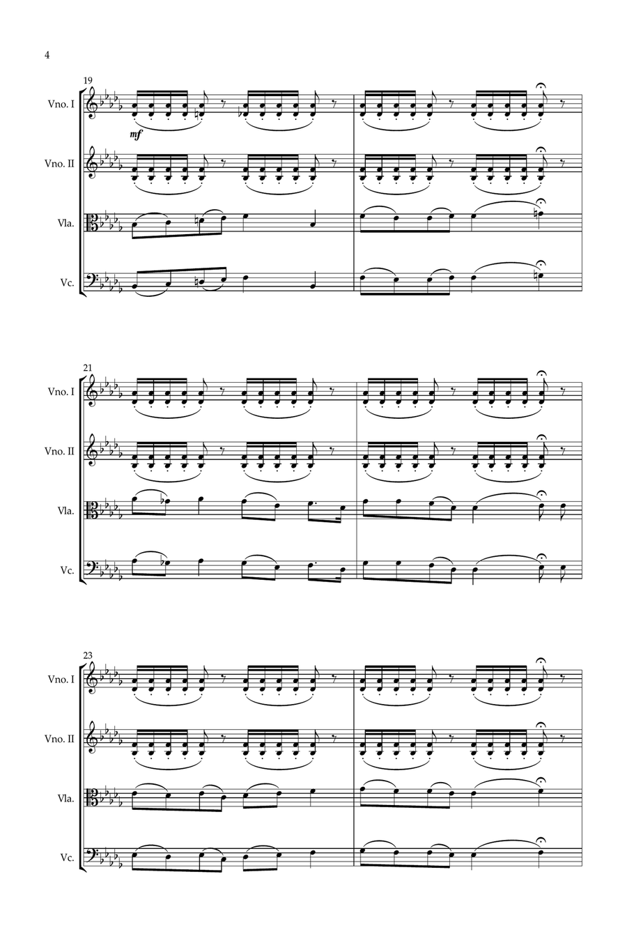 The Ballad Of The Witches' Road (Sacred Chant Version) String Quartet scores gallery preview page 5