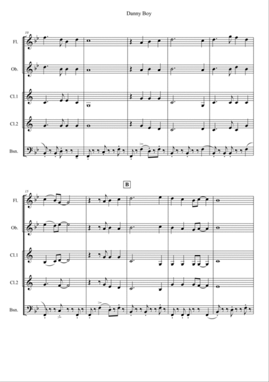 Danny Boy Danny Boy Woodwind Ensemble scores gallery preview page 2