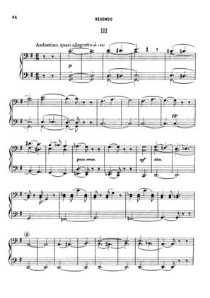 Book cover for Rimsky-Korsakov      Sheherazade III, for piano duet(1 piano, 4 hands), PR833
