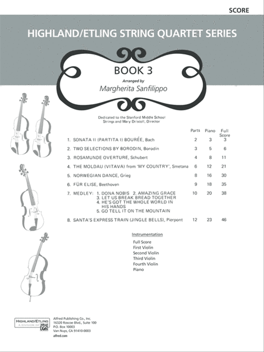 Highland/Etling Violin Quartet Series: Book 3