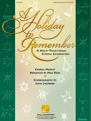 Book cover for A Holiday to Remember – A Multi-Traditional Choral Celebration (Medley)