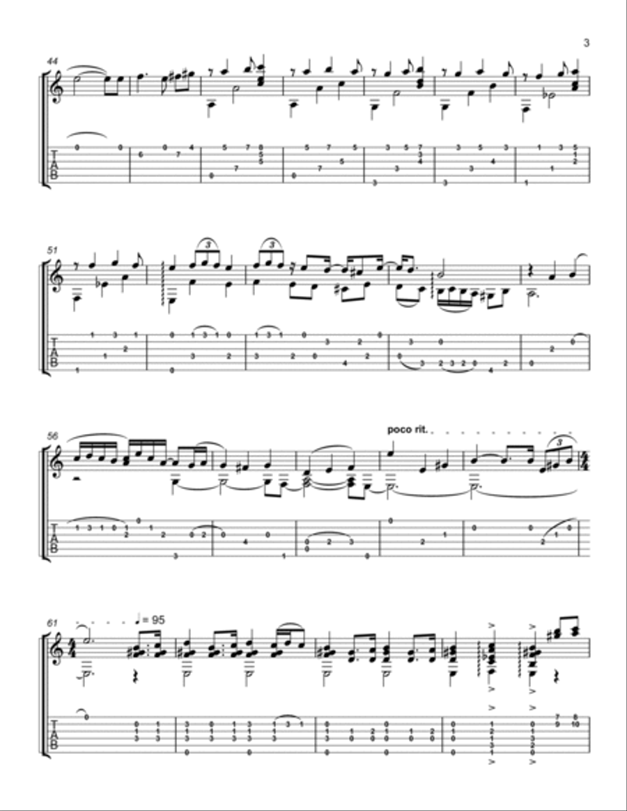 Malaguena Acoustic Guitar scores gallery preview page 3