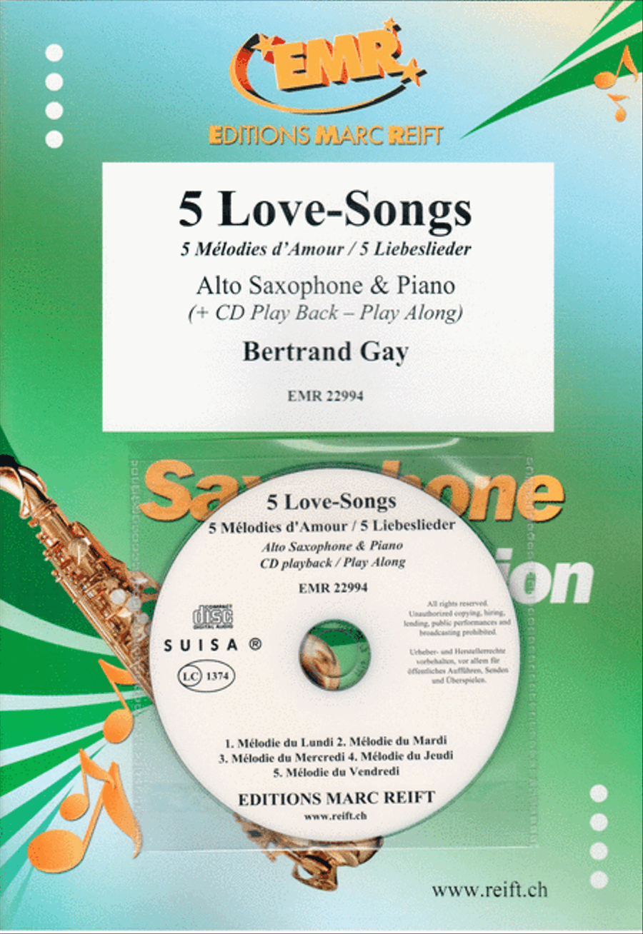 5 Love-Songs Alto Saxophone scores gallery preview page 1