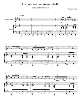 Georges Bizet - Habanera "L’amour est un oiseau rebelle" (Trumpet Solo)