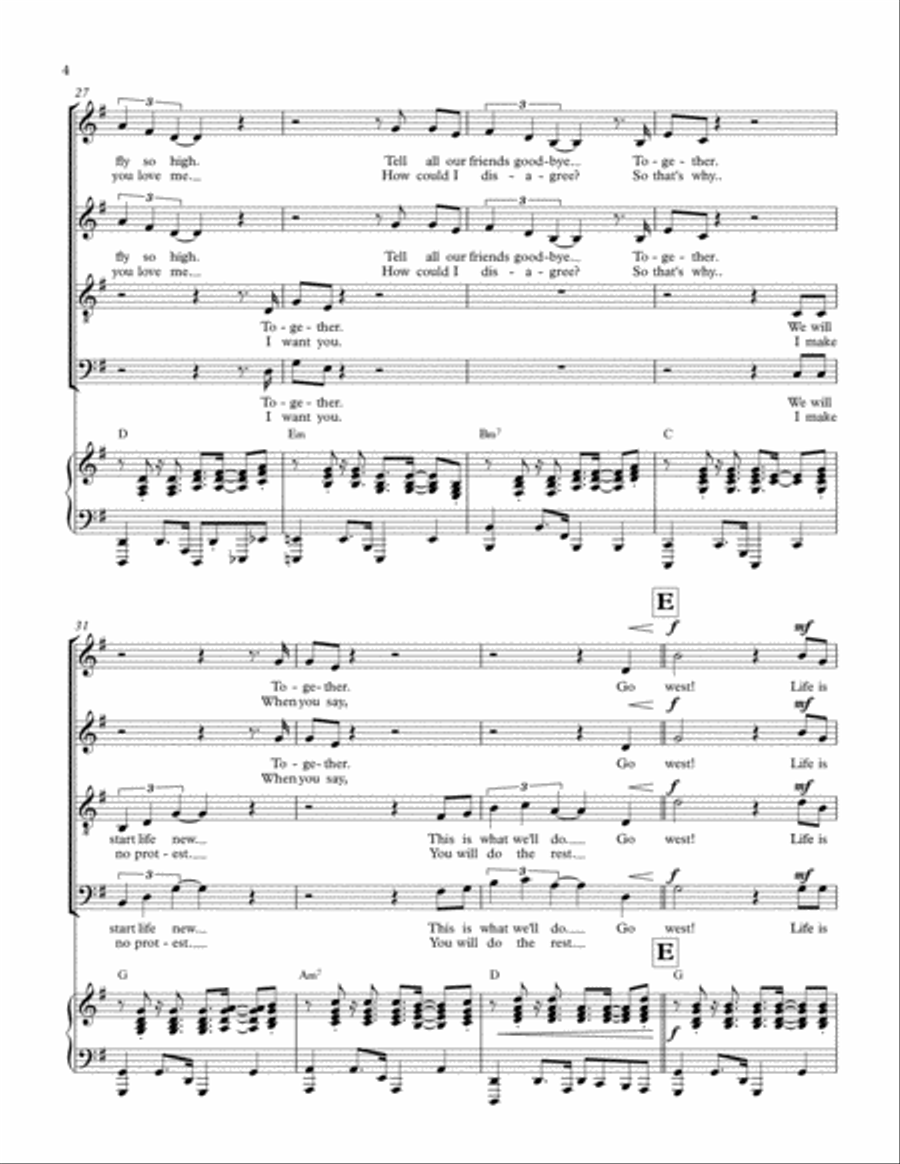 Go West 4-Part scores gallery preview page 4