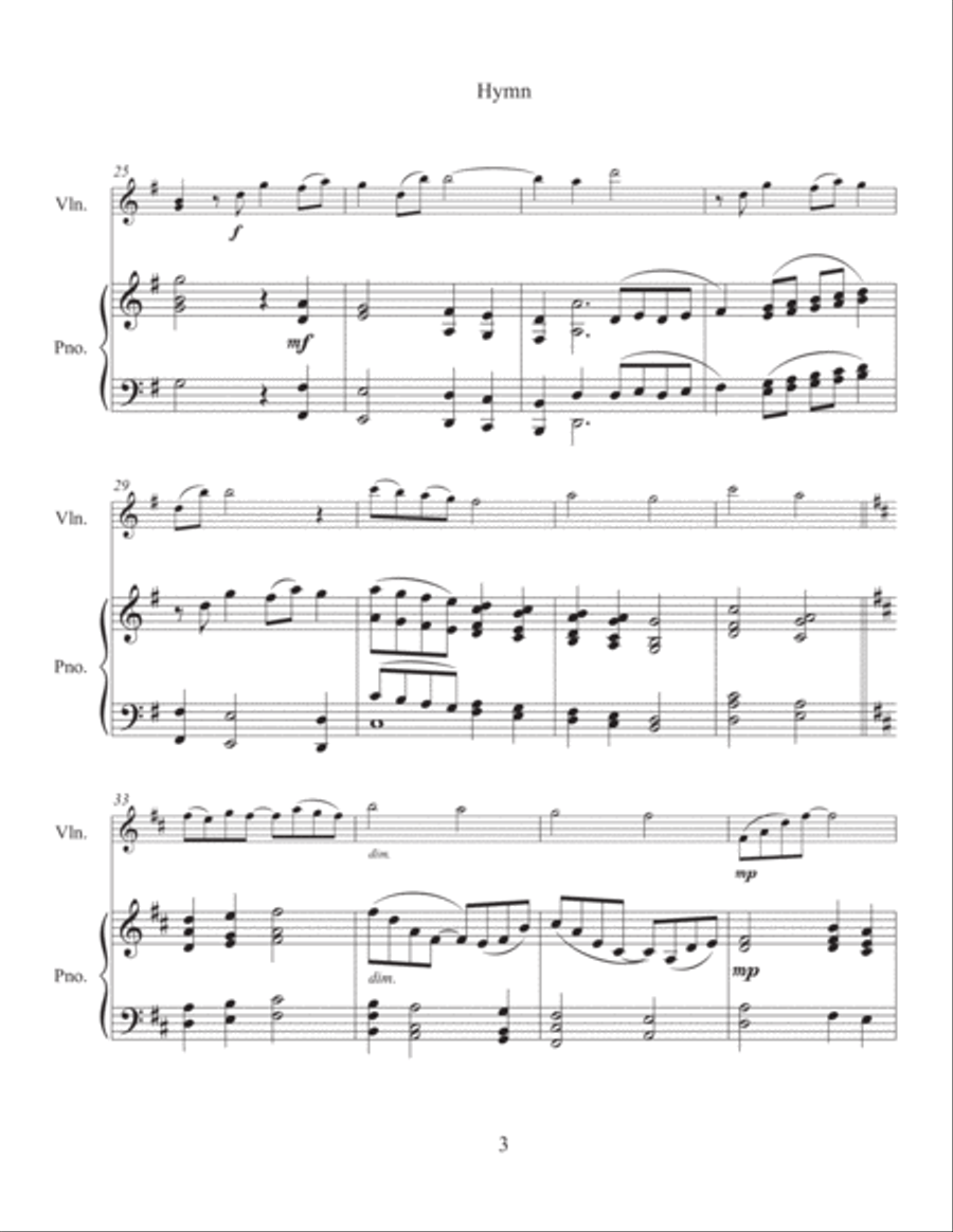 Hymn for Violin and Piano Hymn for Violin and Piano Violin Solo scores gallery preview page 4