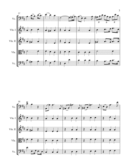 Sonata in D for Cello and String Quartet III. Allegro