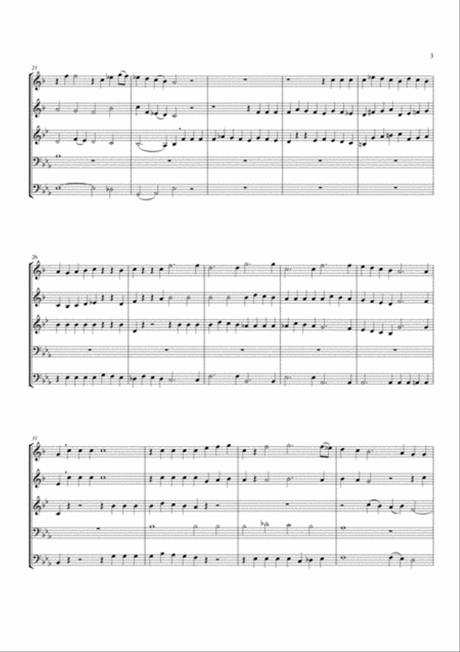 The Son of God is Come To Earth Brass Quintet scores gallery preview page 3