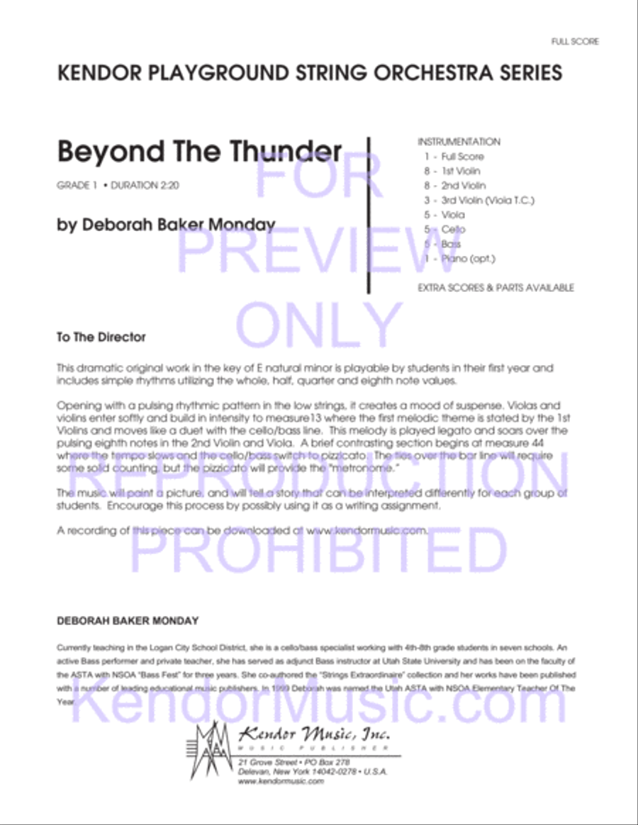 Beyond The Thunder String Orchestra scores gallery preview page 2