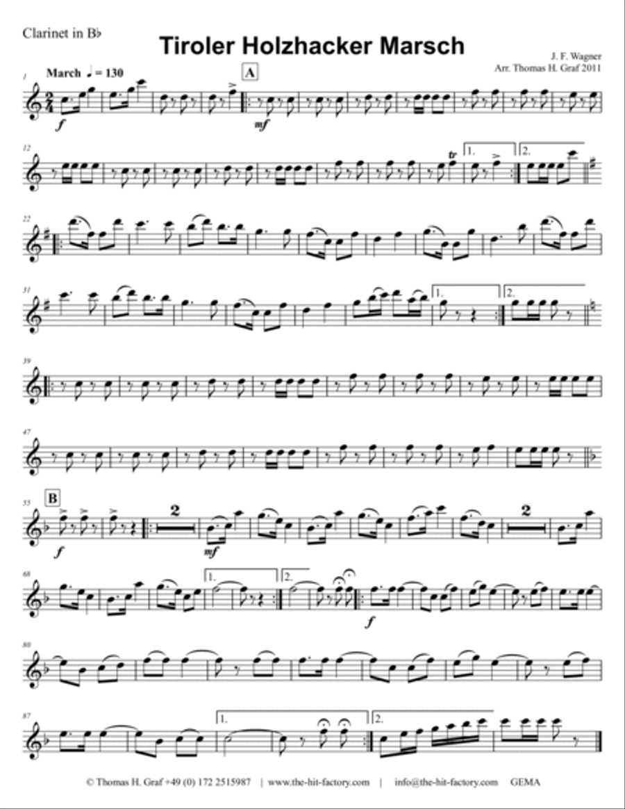 Tiroler Holzhacker Marsch - German Polka March - Oktoberfest - German Band Concert Band scores gallery preview page 5