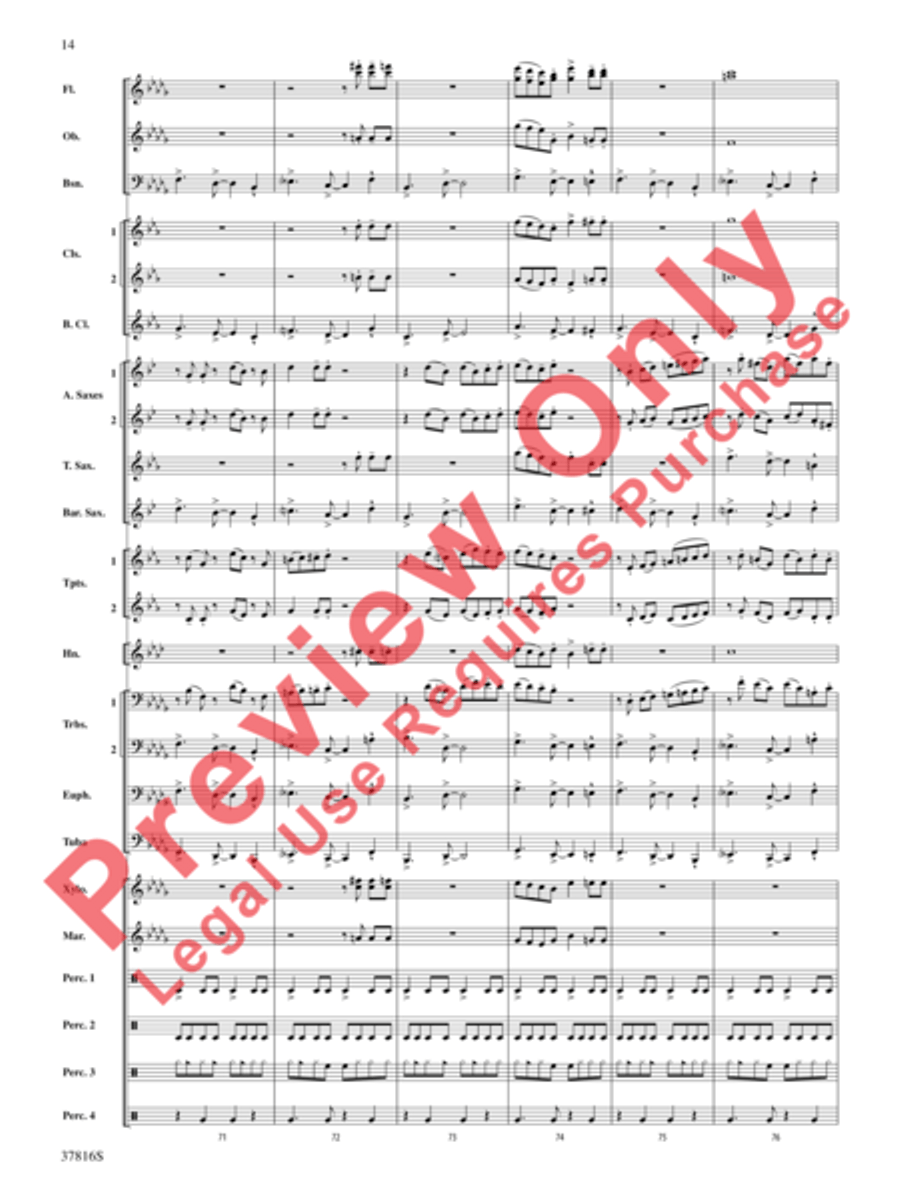 Baile Sereno Concert Band scores gallery preview page 15