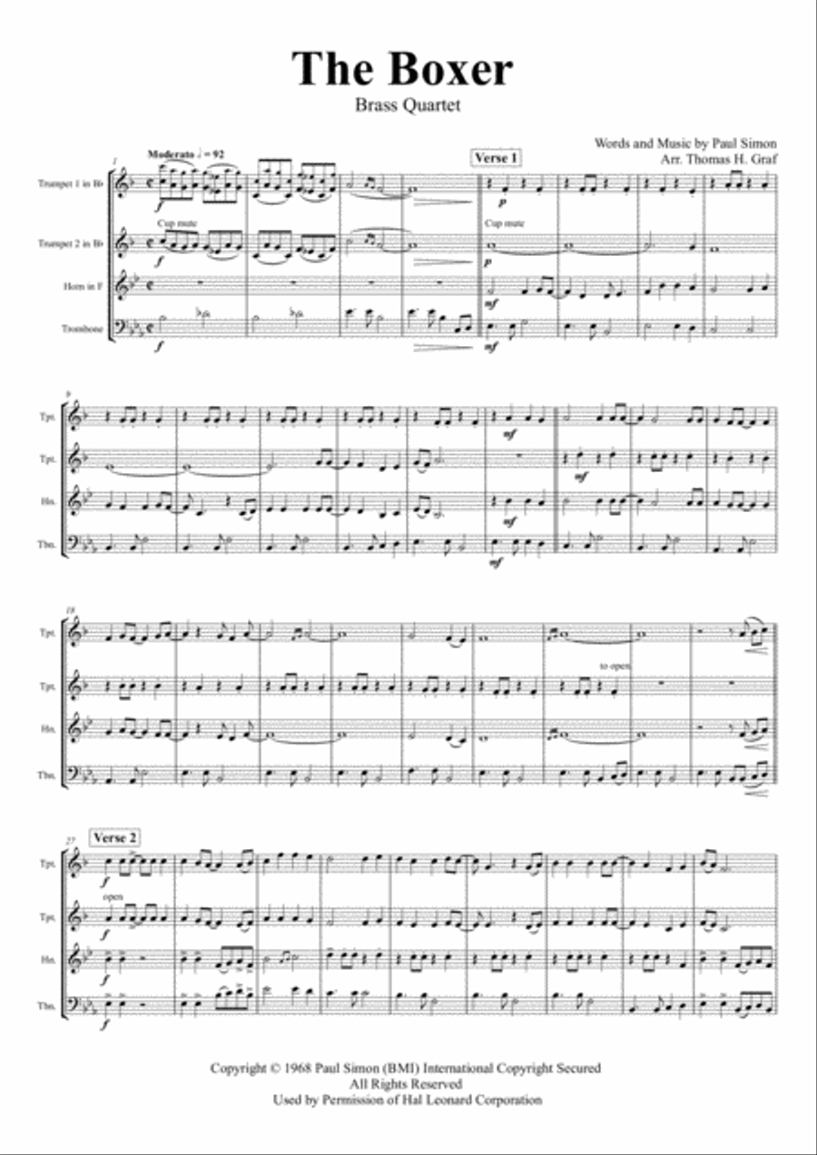 The Boxer Euphonium scores gallery preview page 1