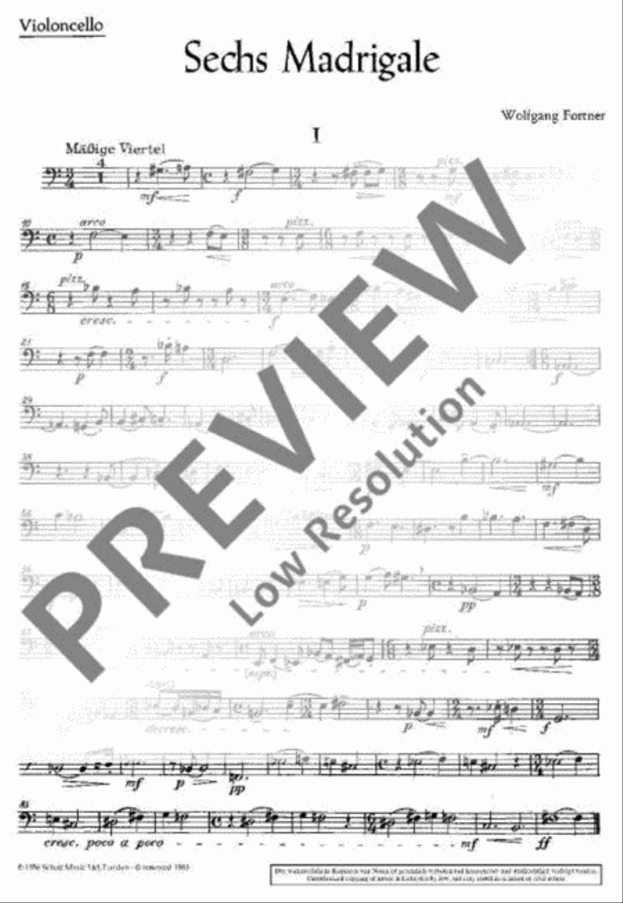Six Madrigals Set of Parts scores gallery preview page 10