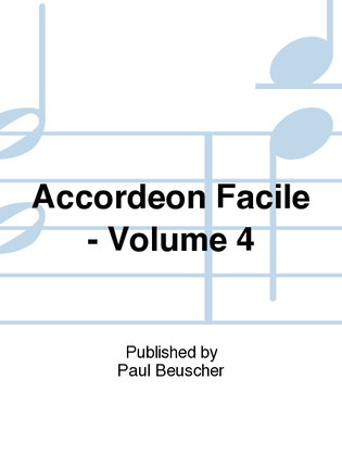 Book cover for Accordeon facile - Volume 4