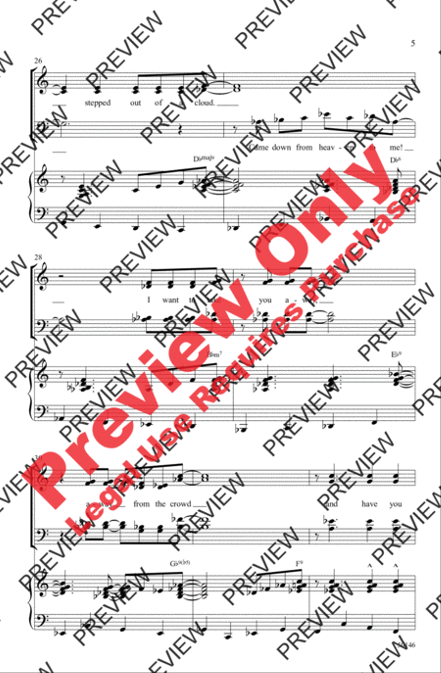 You Stepped Out of a Dream 4-Part scores gallery preview page 5