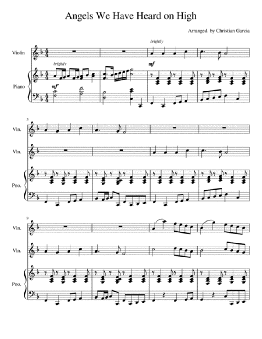 Angels We Have Heard on High Easy Piano scores gallery preview page 2