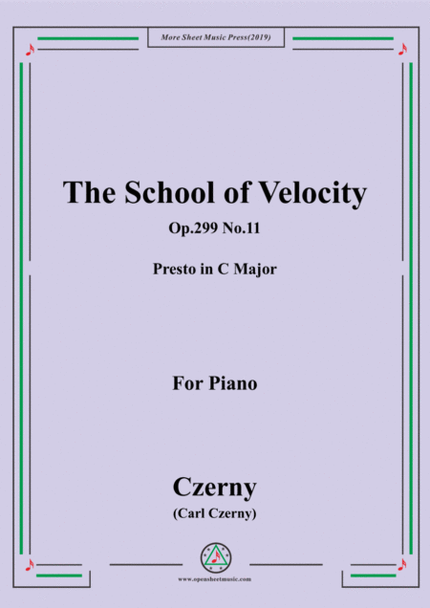 Czerny-The School of Velocity,Op.299 No.11,Presto in C Major,for Piano image number null